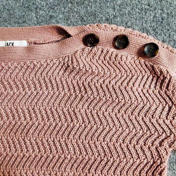 Jack by BB Dakota Sweater Sz Small Womens Pink With Button Designs - Picture 5 of 11